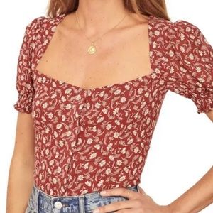 Reformation Nadja floral top size 0